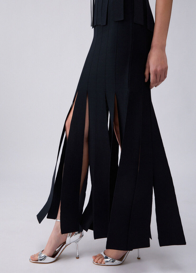 Knit skirt with fringing black Liu Jo - large image number 4