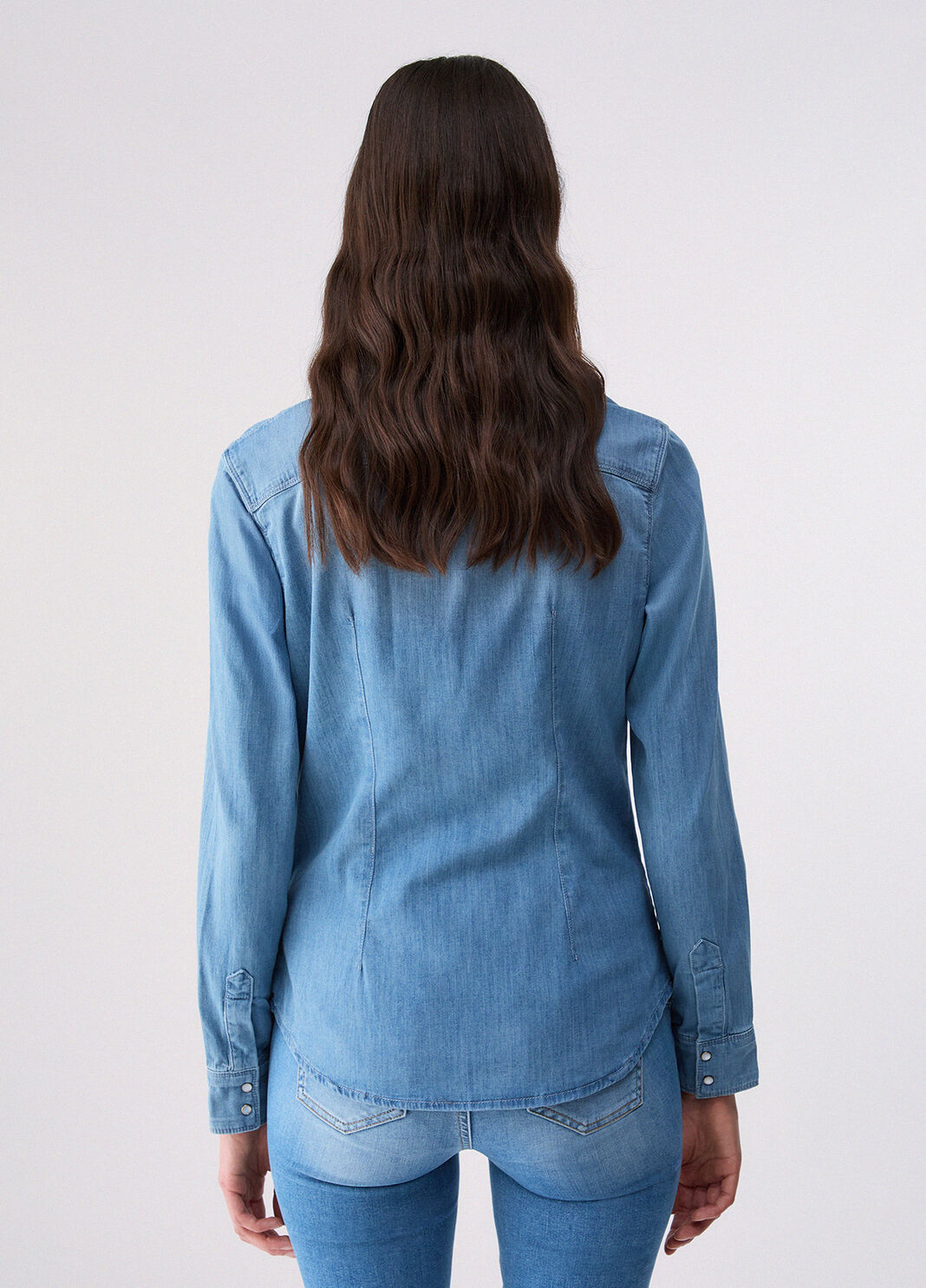 Denim shirt with embroidery blue denim Liu Jo - large image number 1