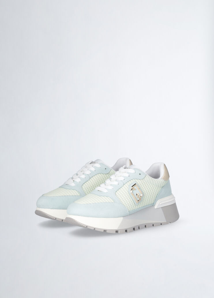 Suede and mesh platform sneakers mint Liu Jo - large image number 2  Suede and mesh platform sneakers mint Liu Jo - large image number 2