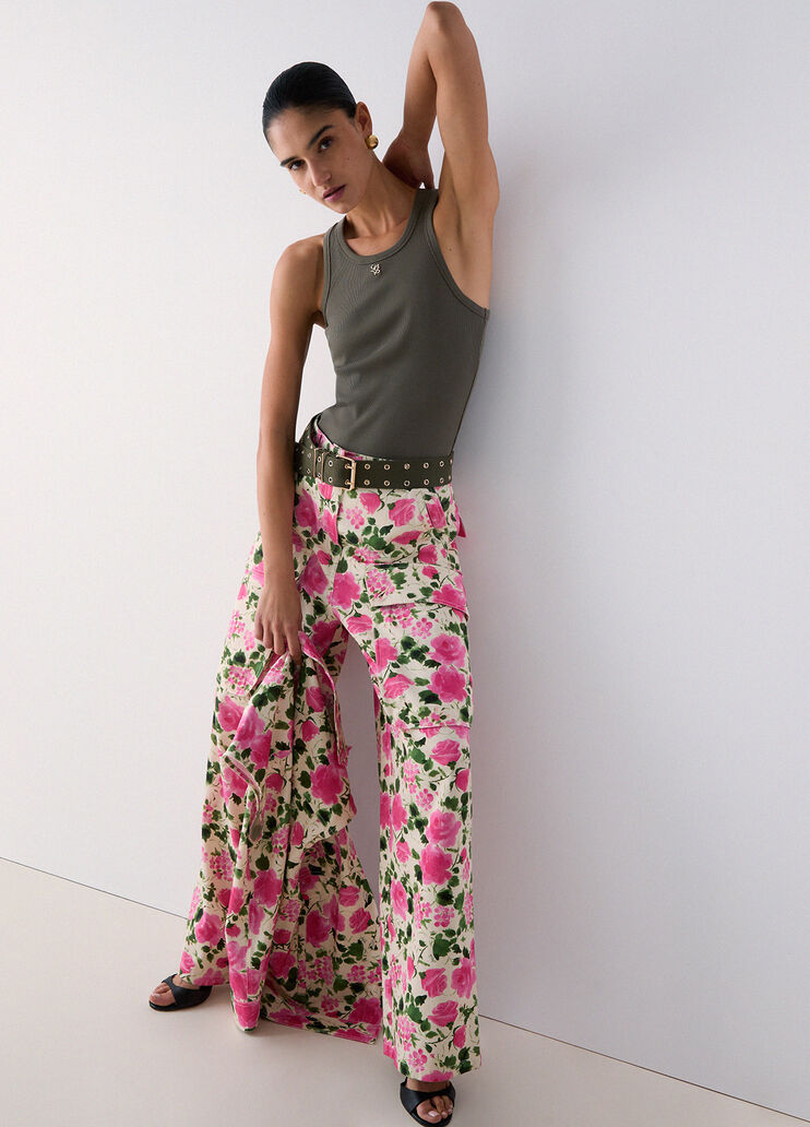 Top with mini logo olive green Liu Jo - medium