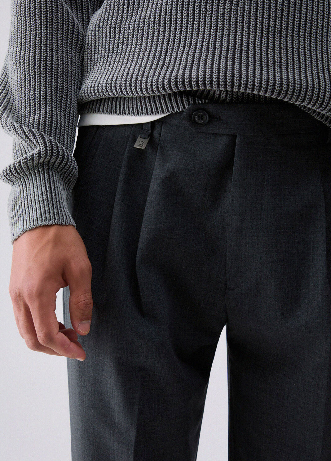Wool Blend Chino Pants dark grey Liu Jo - large image number 4