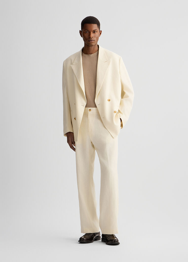 100% linen trousers tofu white Liu Jo - medium 100% linen trousers tofu white Liu Jo - medium