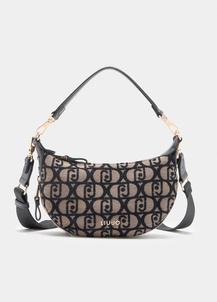 Borsa a spalla piccola jacquard tabacco Liu Jo - medium