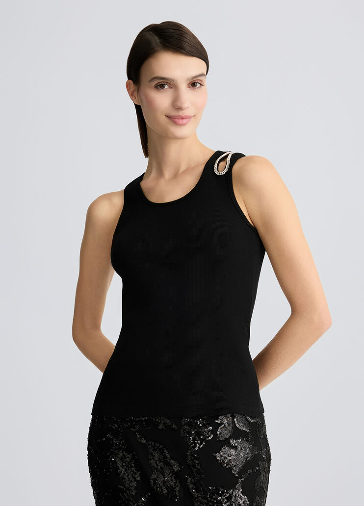 Black top with rhinestones black Liu Jo - medium Black top with rhinestones black Liu Jo - medium