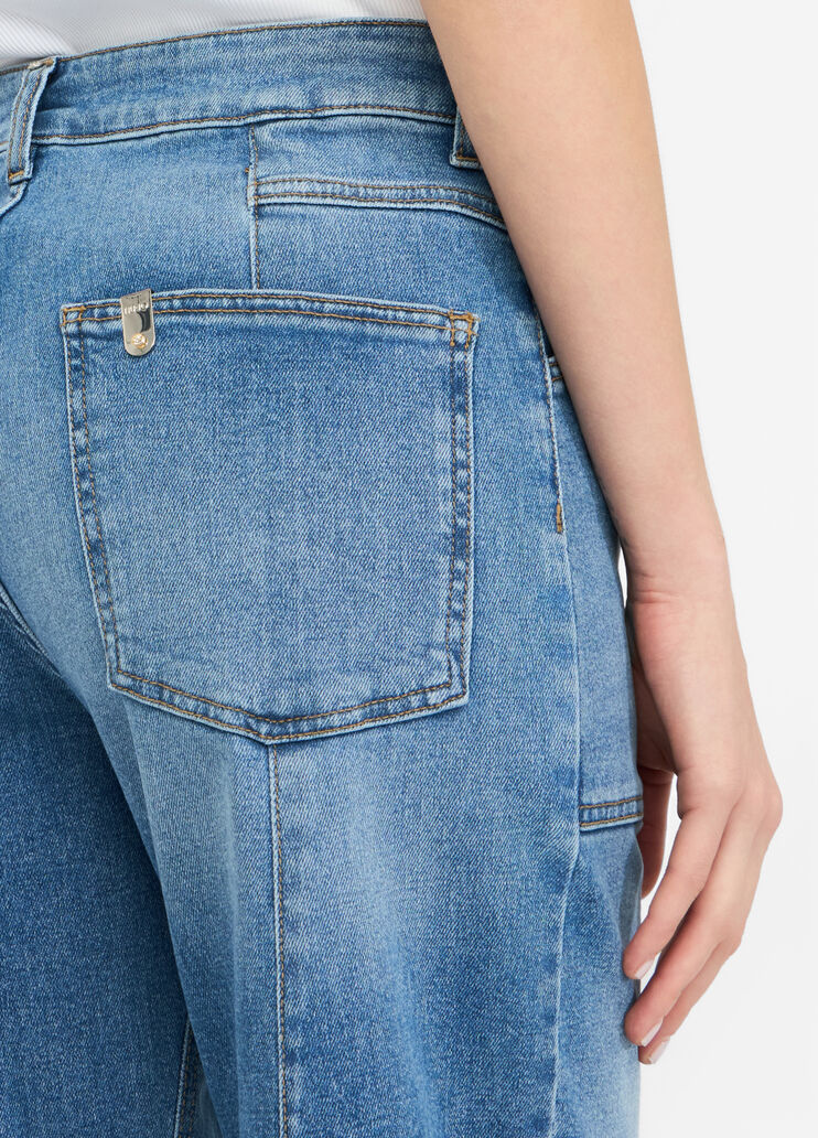 Karottenhose mit hohem Bund Denimblau Liu Jo - large image number 4 Karottenhose mit hohem Bund Denimblau Liu Jo - large image number 4
