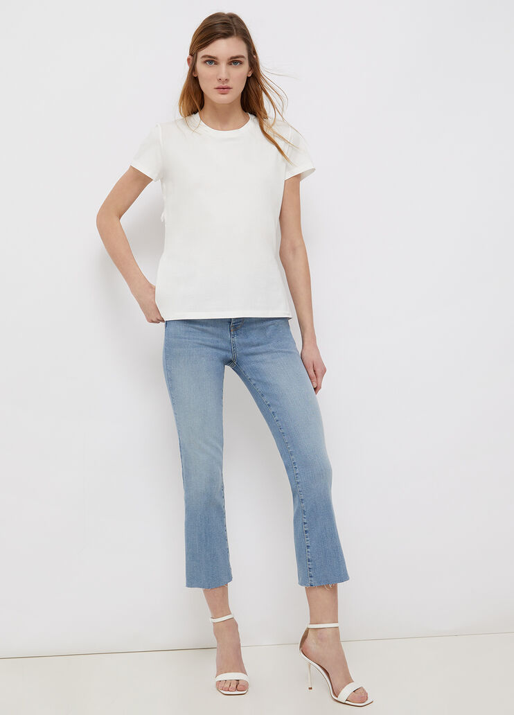 Футболка с вырезом молочно-белый Liu Jo - large image number 3 Футболка с вырезом молочно-белый Liu Jo - large image number 3