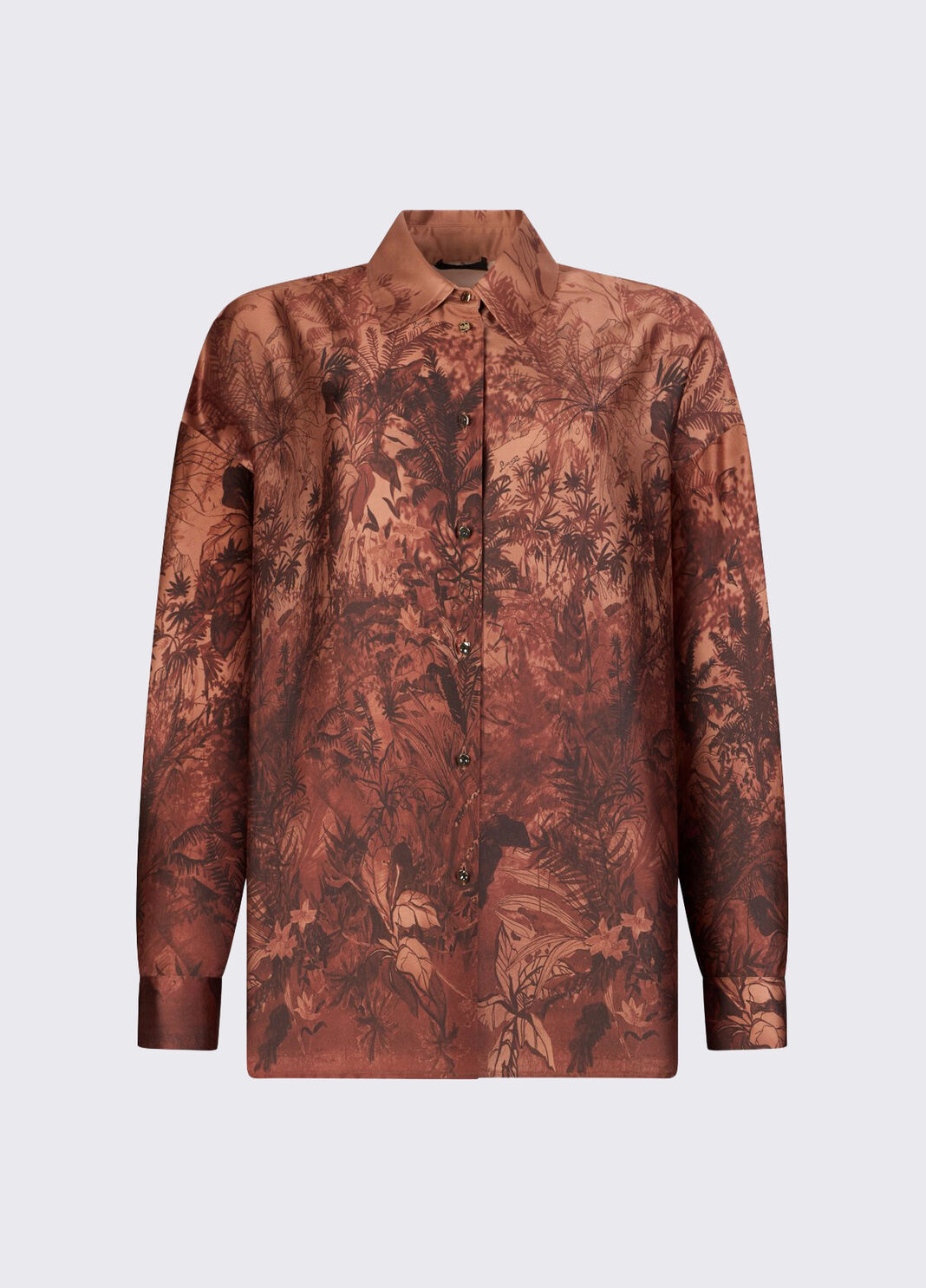Camisa de sarga estampada marr&oacute;n Liu Jo - large image number 6