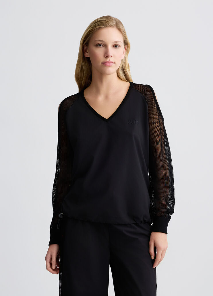 Black sweatshirt with cut-out black Liu Jo - medium Black sweatshirt with cut-out black Liu Jo - medium