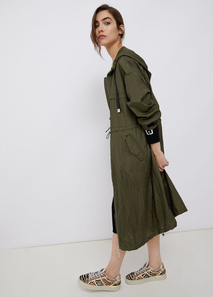 Lange Kapuzenjacke Camouflage Liu Jo - large image number 0 Lange Kapuzenjacke Camouflage Liu Jo - large image number 0