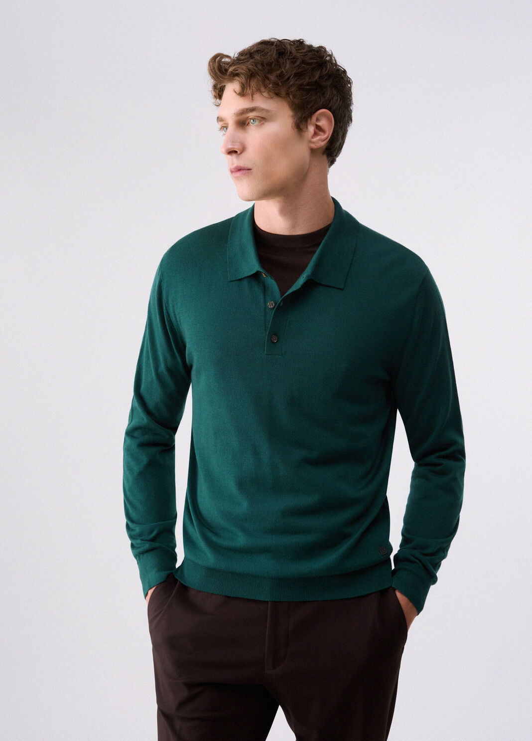Merino Wool Polo forest green Liu Jo - large image number 0