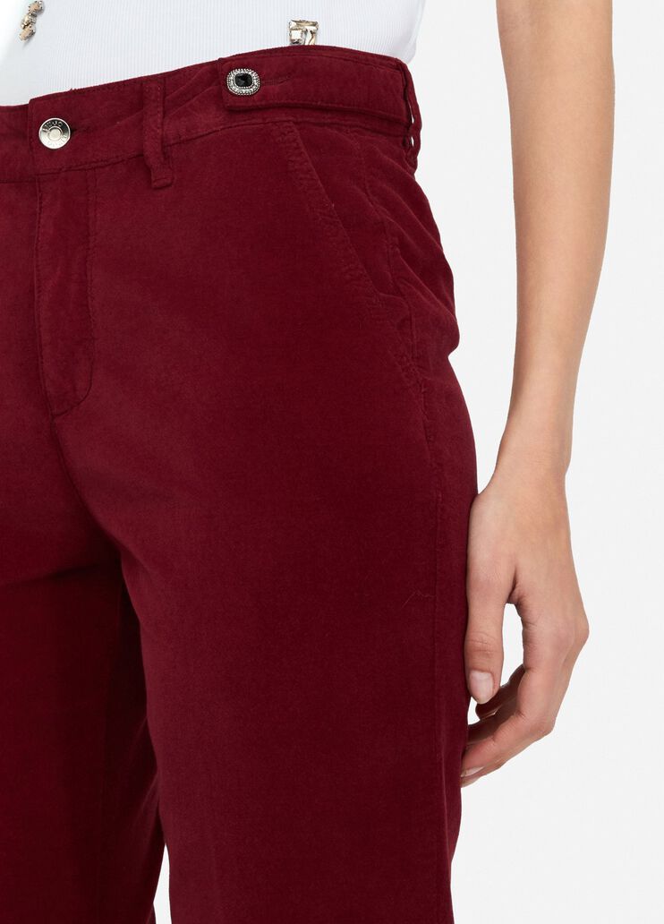 Velvet bootcut trousers red Liu Jo - large image number 2