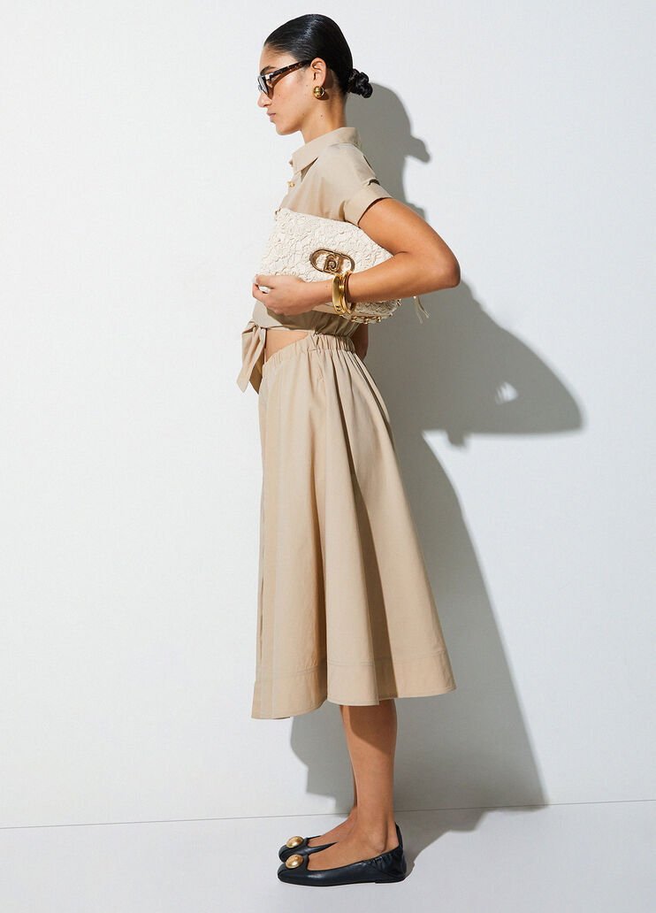 Shirt dress with cut-out cappuccino Liu Jo - medium