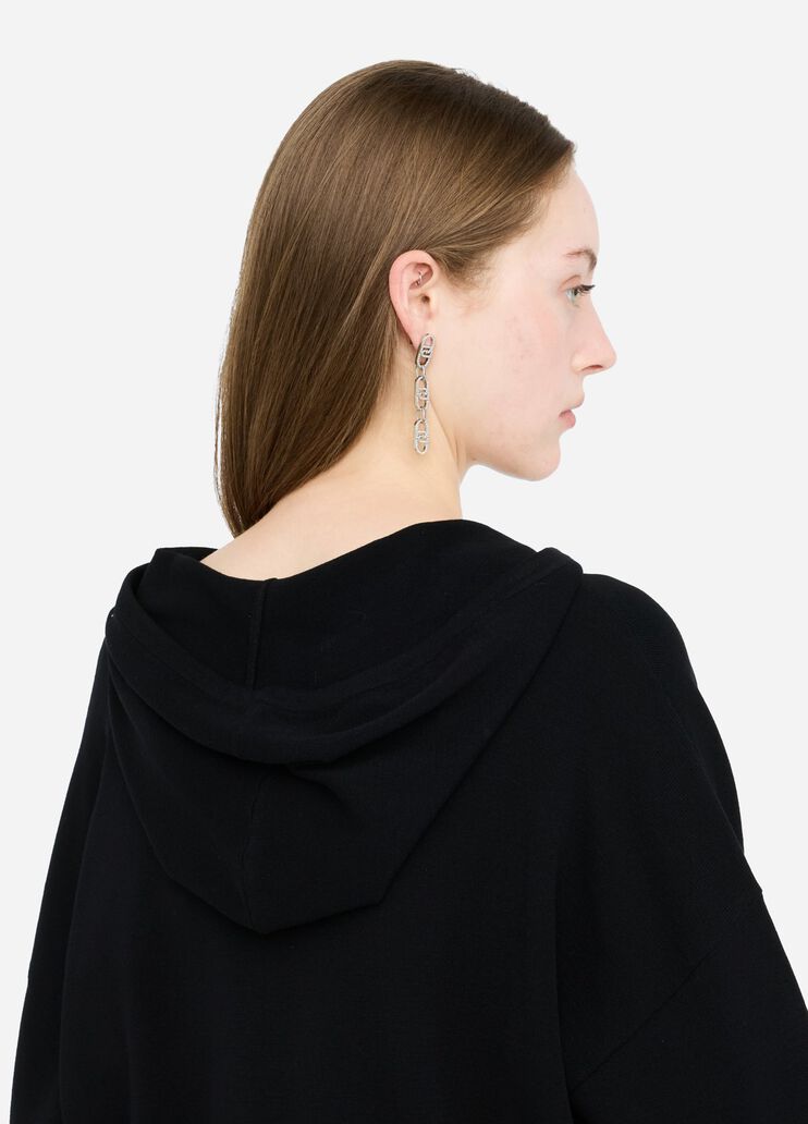 Knit sweatshirt black Liu Jo - large image number 4 Knit sweatshirt black Liu Jo - large image number 4