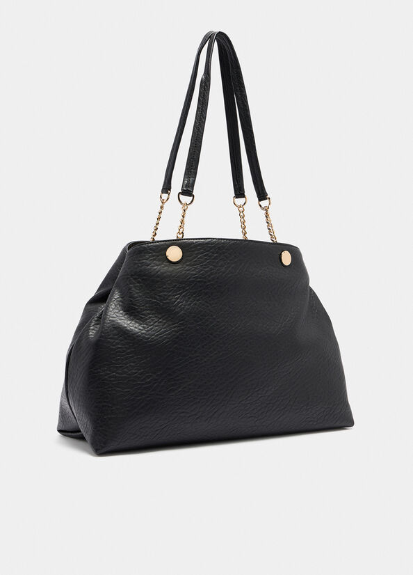 Medium tote bag with jewel chain black Liu Jo - large image number 1