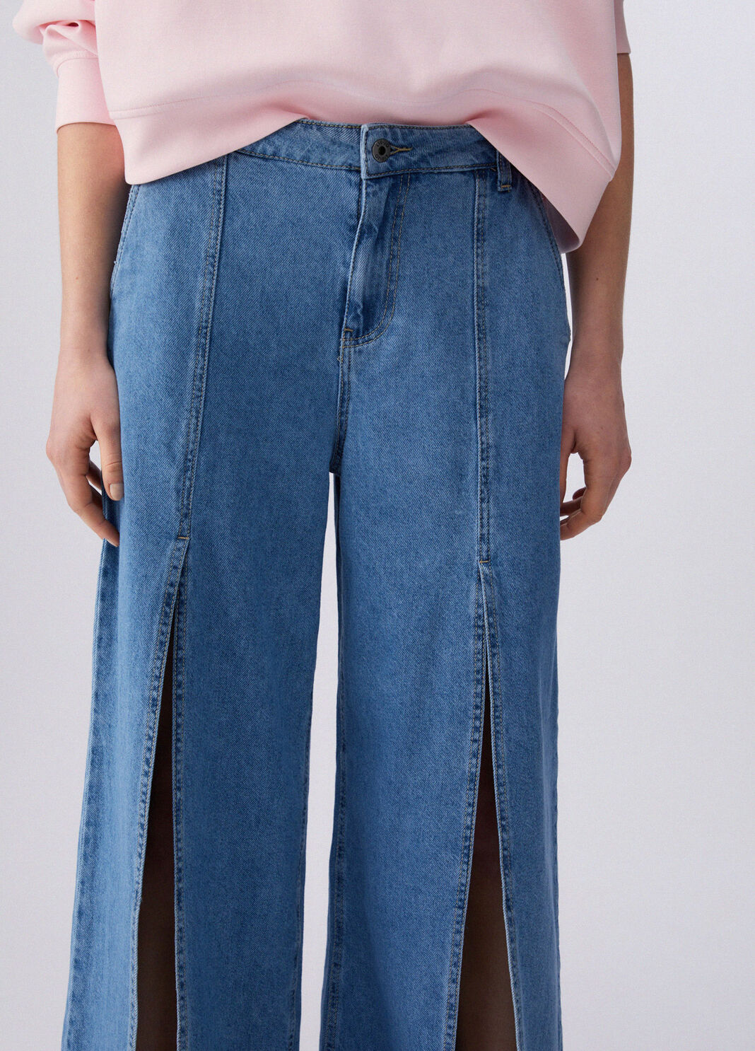 Flare-Jeans mit Schlitzen Denimblau Liu Jo - large image number 4