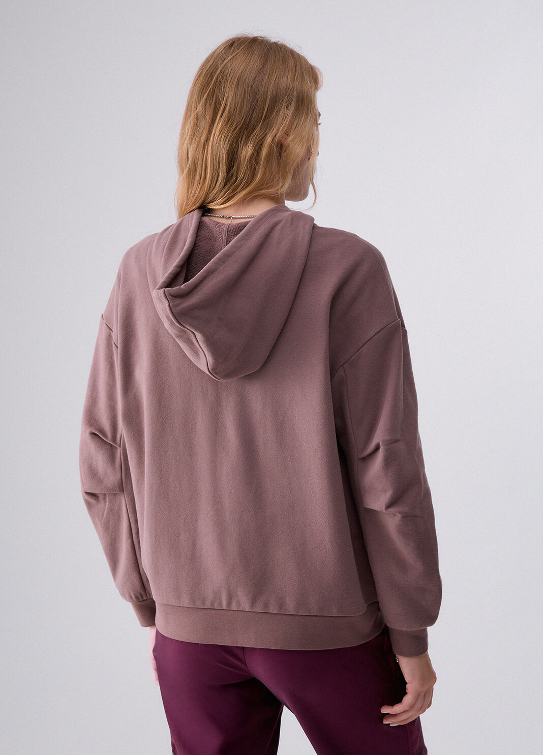 Sweat &agrave; Capuche avec Zip rose fonc&eacute; Liu Jo - large image number 1