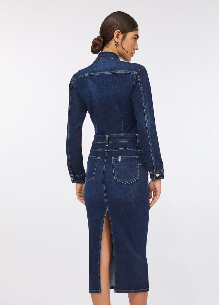 Hemdblusenkleid aus Denim Dunkles Denimblau Liu Jo - large image number 1