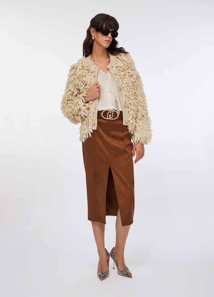Wool jacket white Liu Jo - large image number 5 Wool jacket white Liu Jo - large image number 5