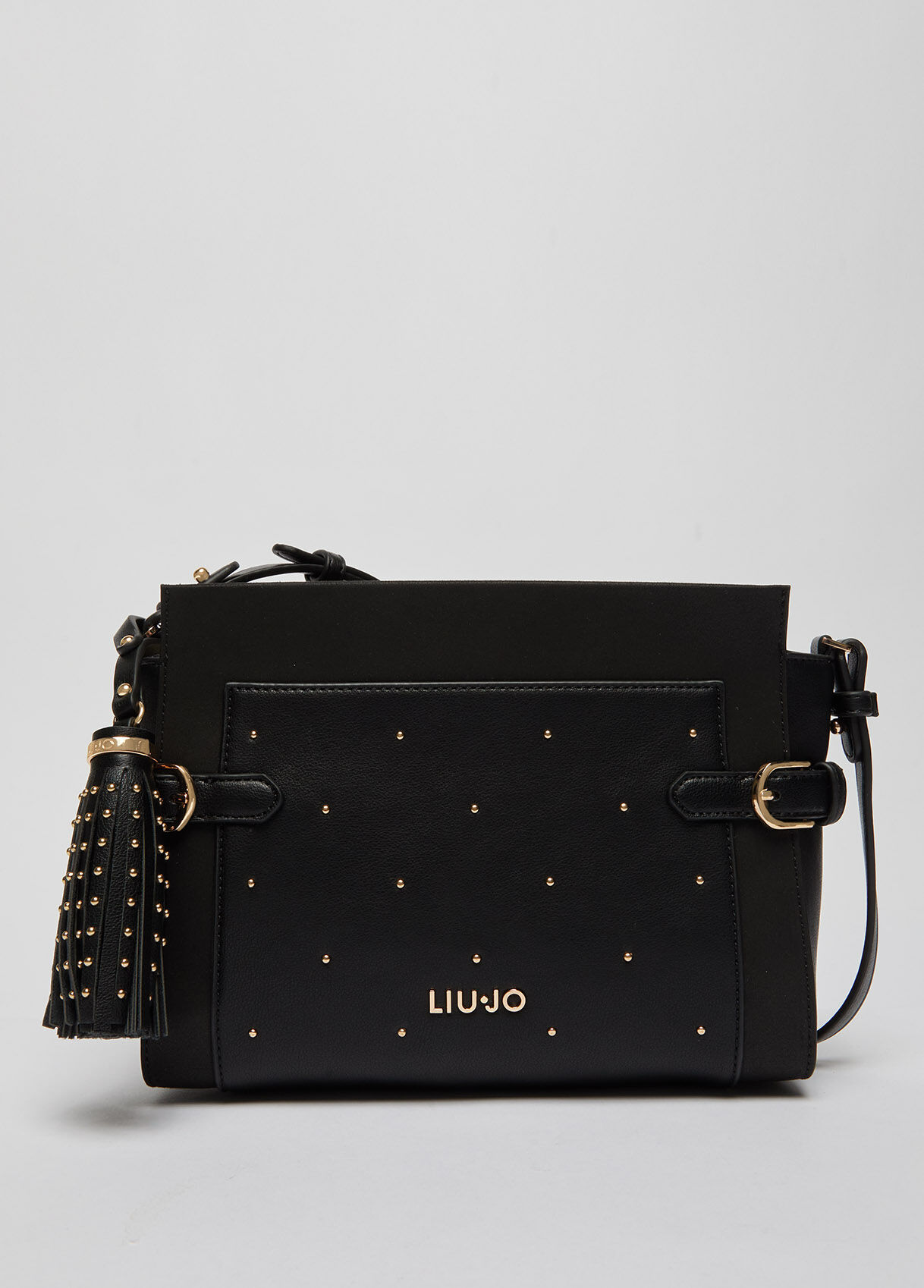 black studded side bag