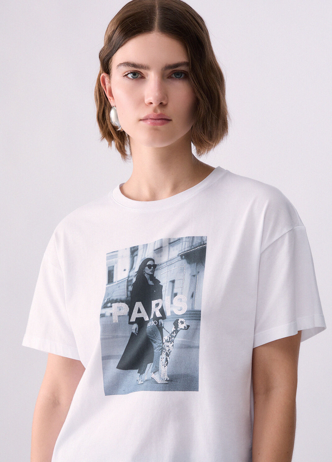 Printed Jersey T-shirt white Liu Jo - large image number 3