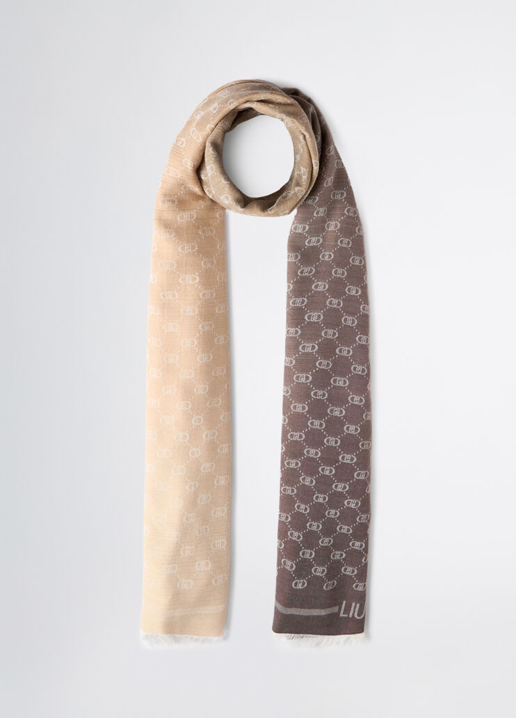 Jacquard monogram pashmina chocolate Liu Jo - medium Jacquard monogram pashmina chocolate Liu Jo - medium