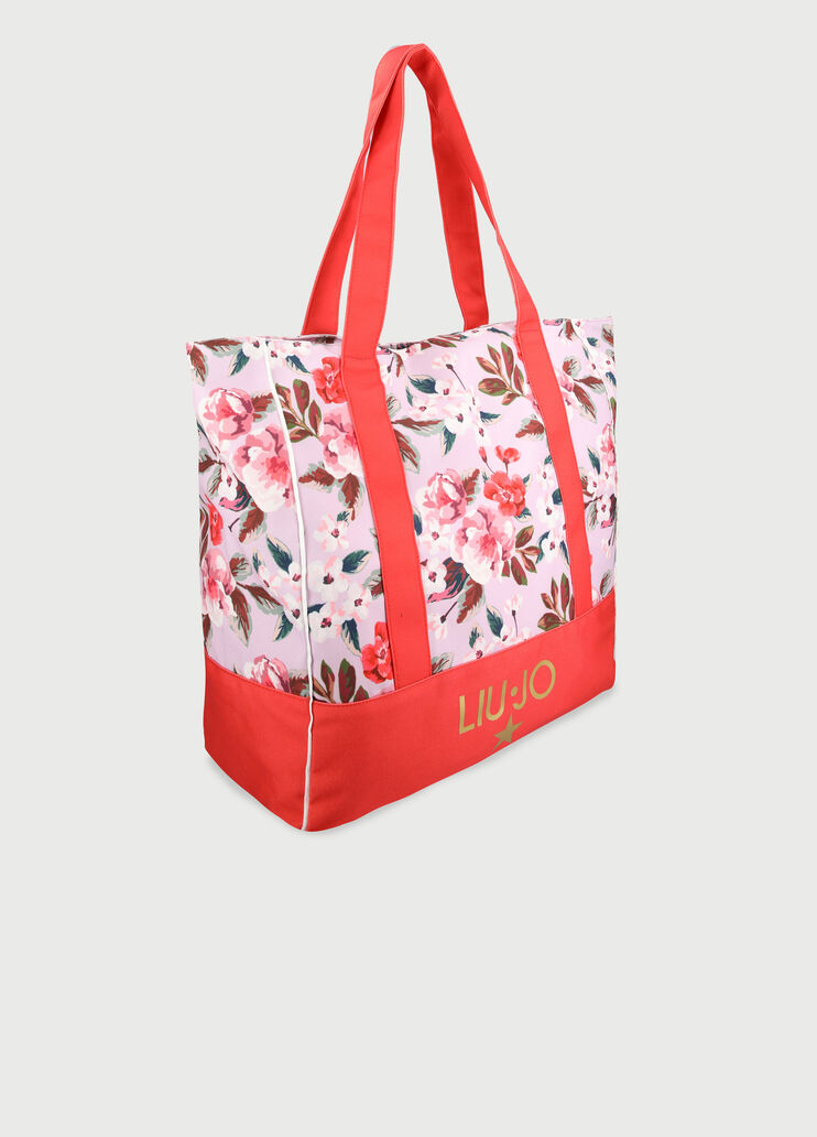 Borsa da spiaggia a fiori Grigio con fiori Liu Jo - large image number 2 Borsa da spiaggia a fiori Grigio con fiori Liu Jo - large image number 2