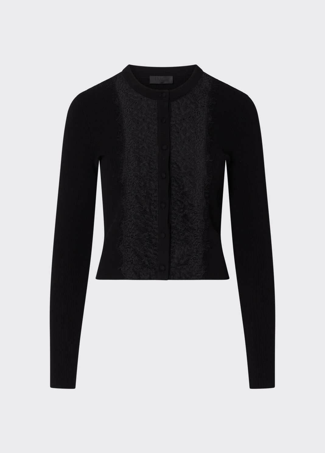 Cardigan with lace insert black Liu Jo - large image number 6