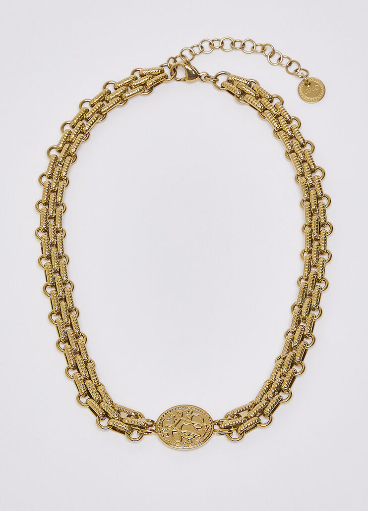 Necklace with Engraved Medal gold Liu Jo - medium