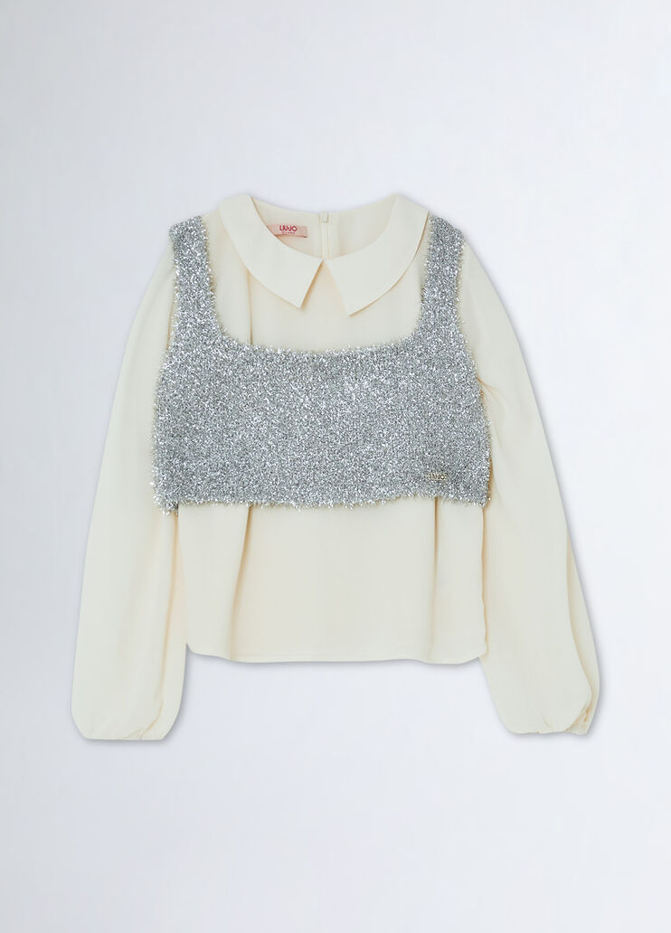 Bluse mit Top  weiß Liu Jo - medium Bluse mit Top  weiß Liu Jo - medium