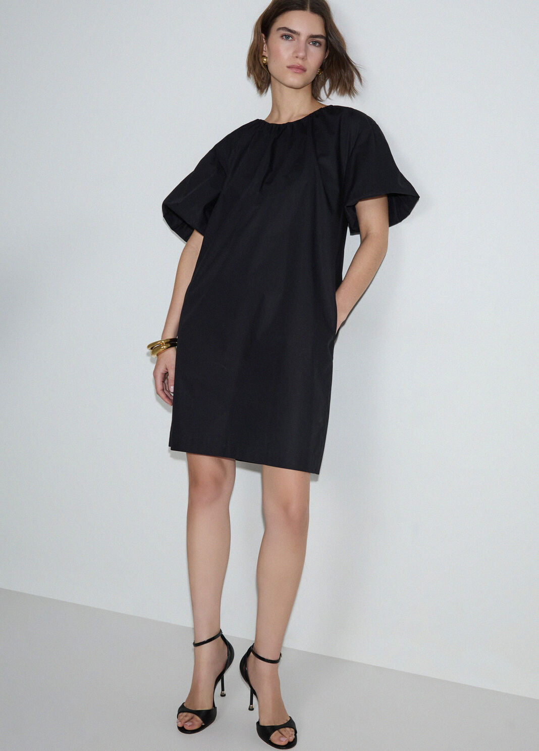 Short poplin dress black Liu Jo - large image number 2