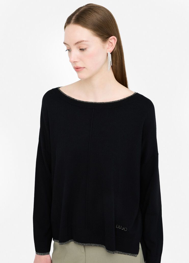 Pullover mit Lurex®-Details Schwarz Liu Jo - medium Pullover mit Lurex®-Details Schwarz Liu Jo - medium