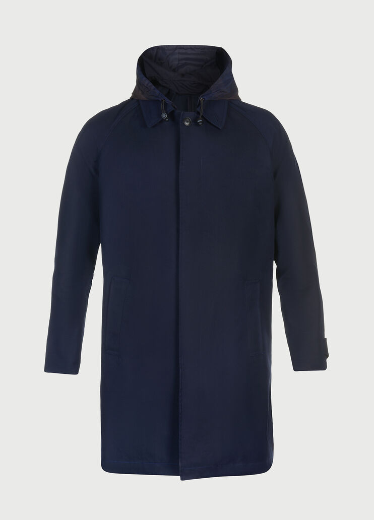 Trench coat with hood Blu scuro Liu Jo - large image number 4