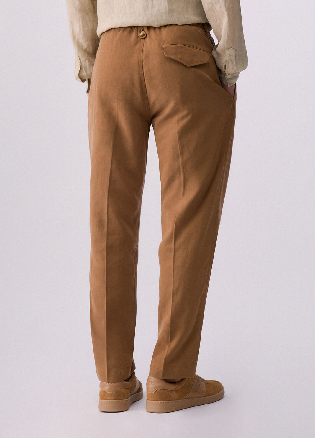 Linen-blend trousers cognac Liu Jo - large image number 1