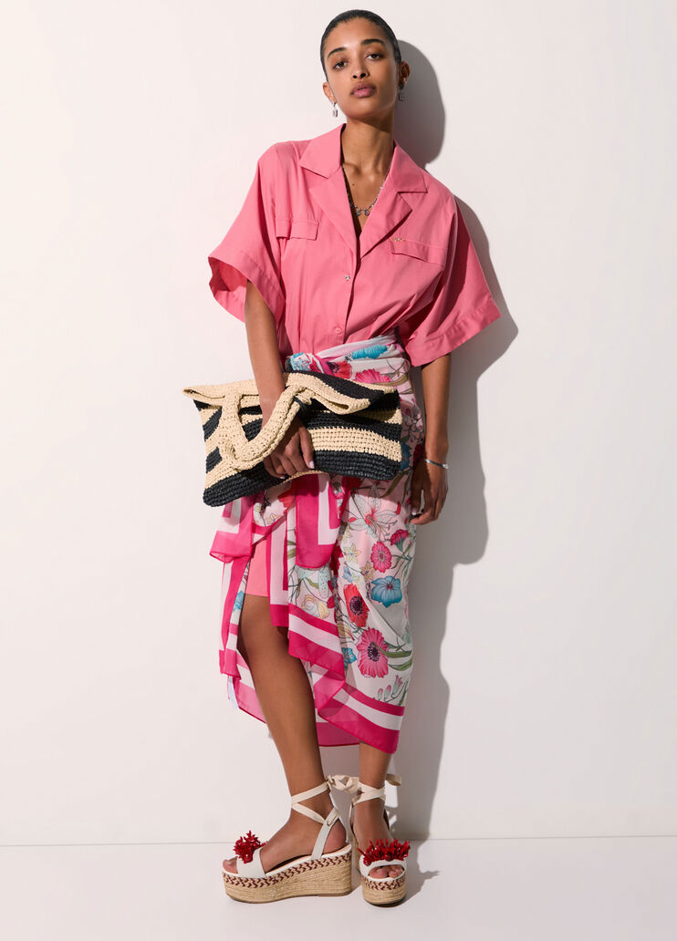 Hemdblusenkleid mit G&uuml;rtel Rosa Liu Jo - medium