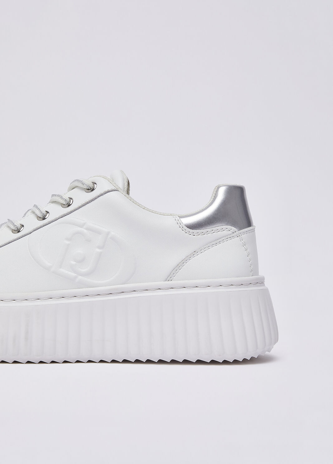 Sneakers platform in pelle bianco Liu Jo - large image number 5