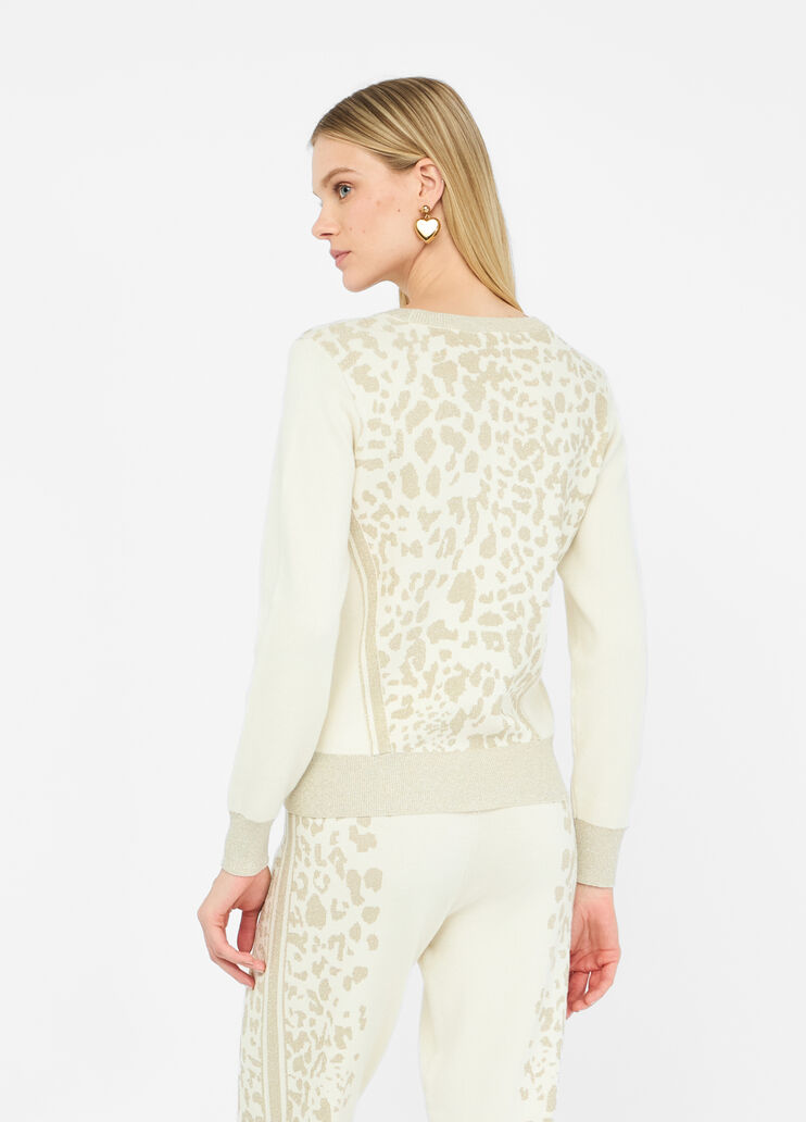 Джемпер с анималистическим мотивом белый Liu Jo - large image number 1