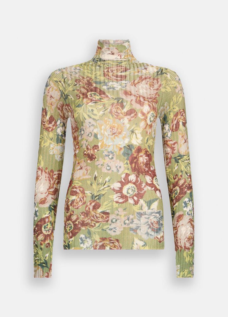 Mock polo-neck with print sanderson print Liu Jo - large image number 6