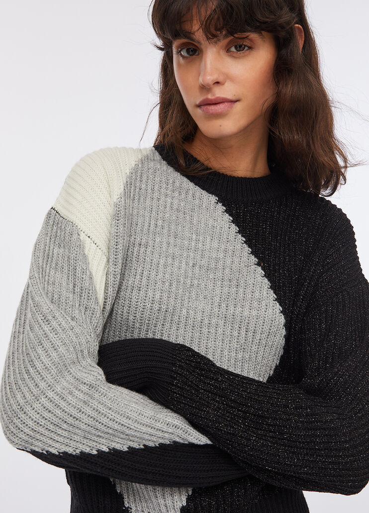 Wollpullover mit Intarsien Schwarz Liu Jo - large image number 2