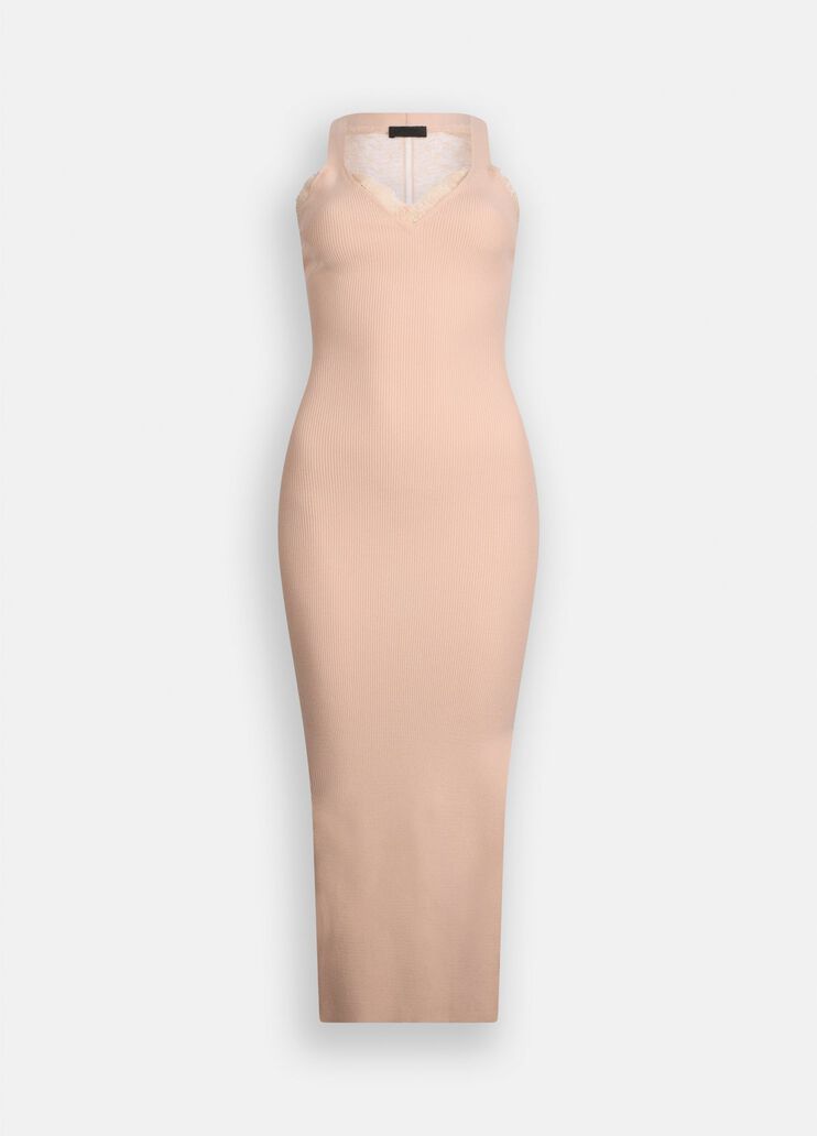 Robe longue en maille rose poudre Liu Jo - large image number 6