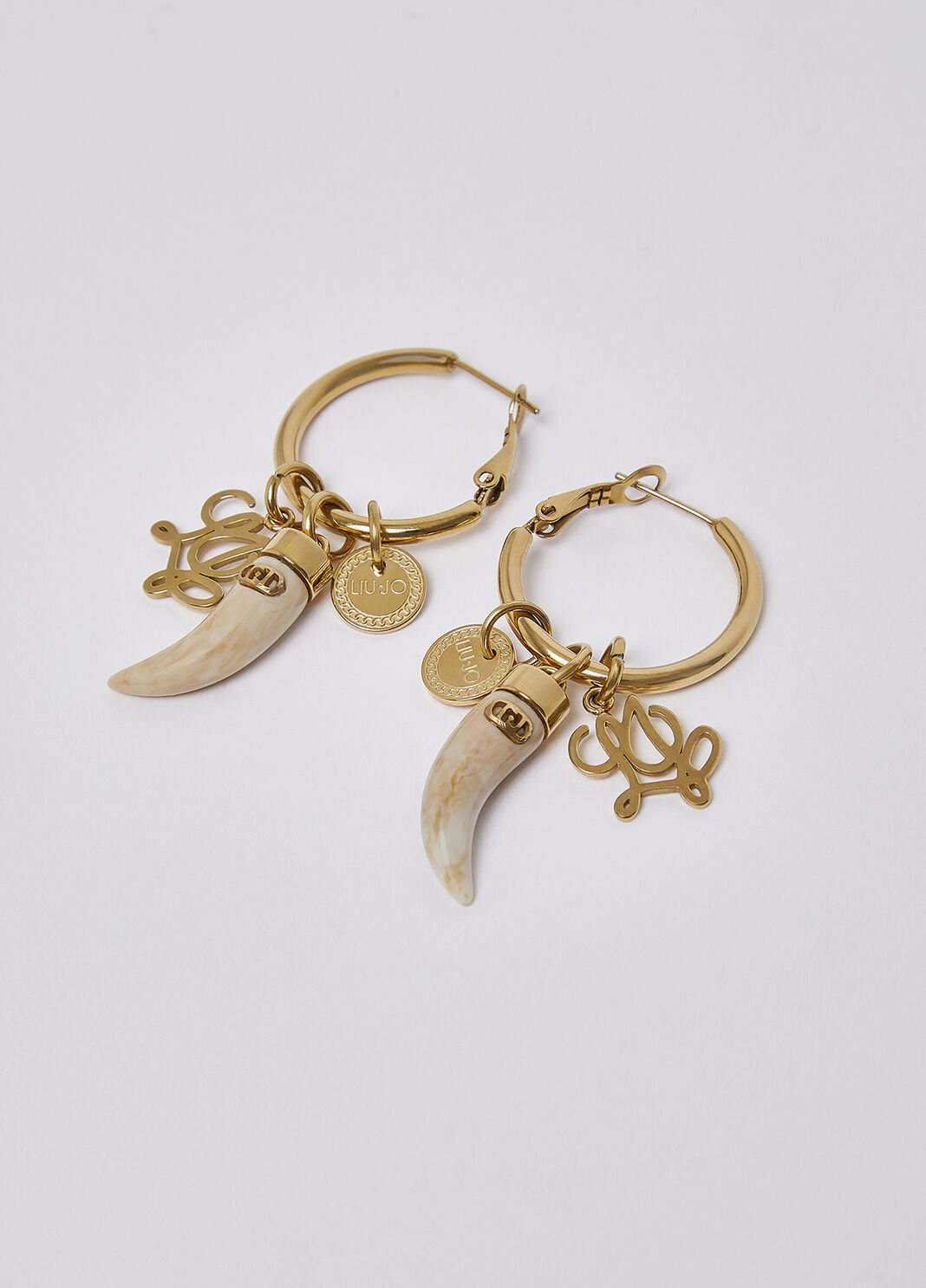 Hoop earrings with charm white Liu Jo - large image number 1