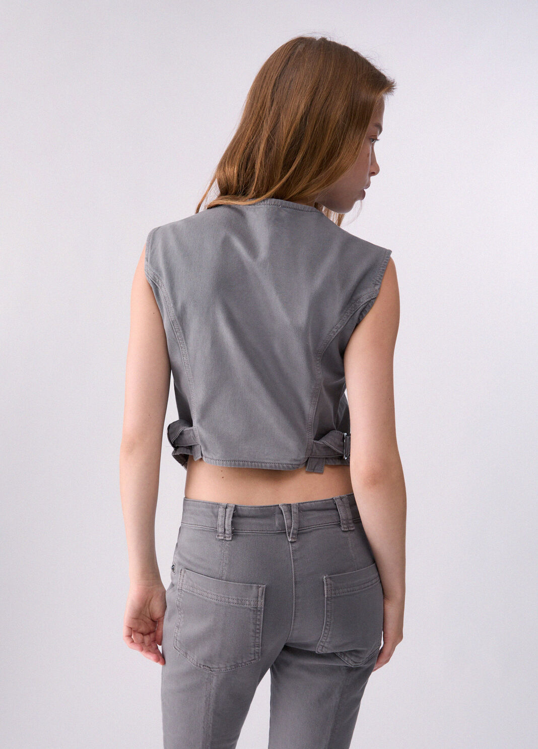 Asymmetric Slim Fit Vest grey Liu Jo - large image number 1