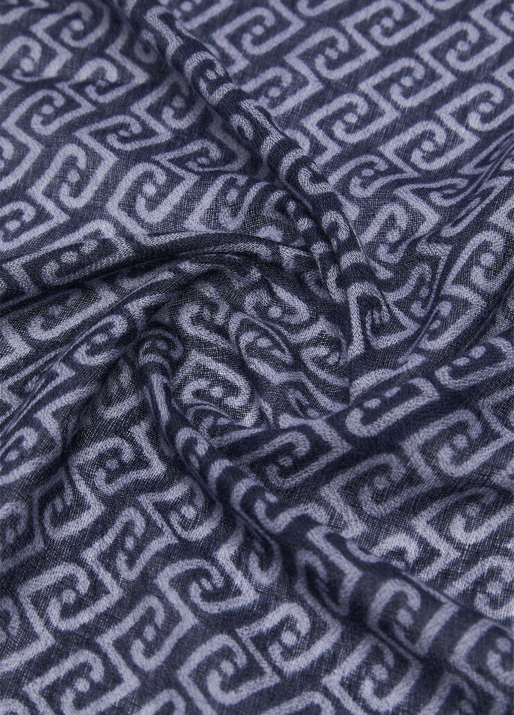 Stola mit Tierdruck und Riemen blau Liu Jo - medium