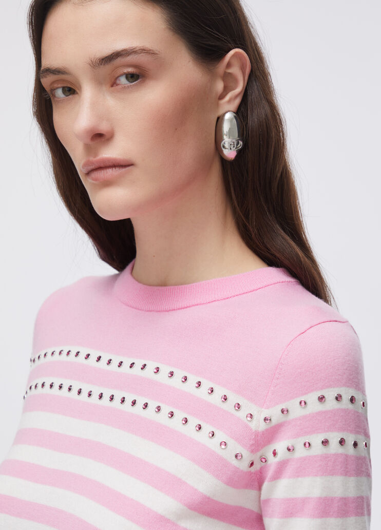 Striped jumper pink Liu Jo - large image number 4