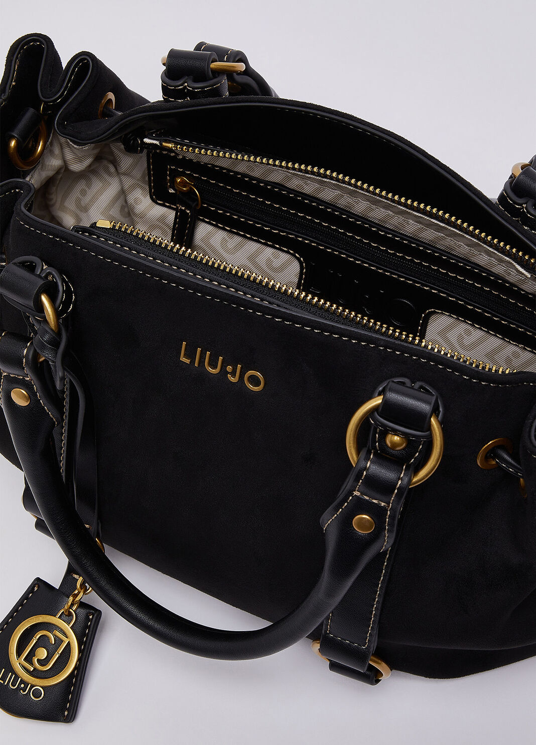 Sac petit format avec cordon de serrage noir Liu Jo - large image number 6