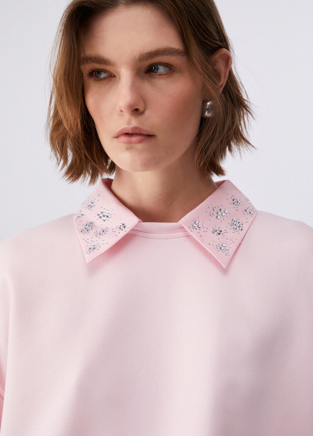 Sweatshirt mit Schmuckstickereien rosa Liu Jo - large image number 4