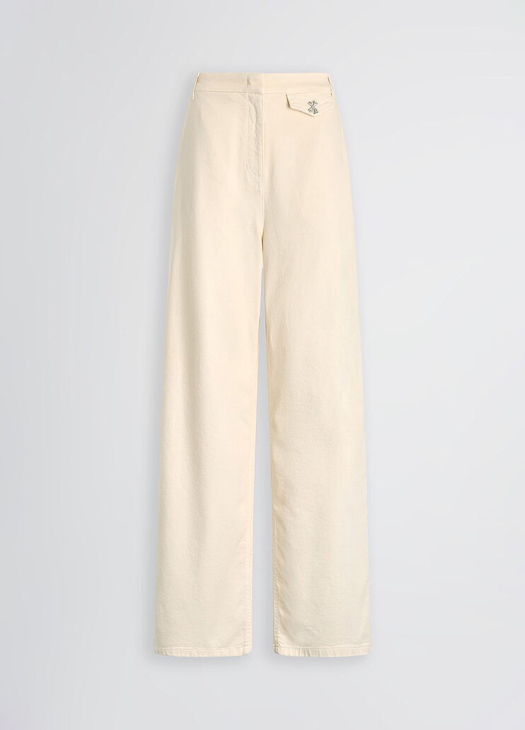 White wide-leg trousers white Liu Jo - large image number 6 White wide-leg trousers white Liu Jo - large image number 6