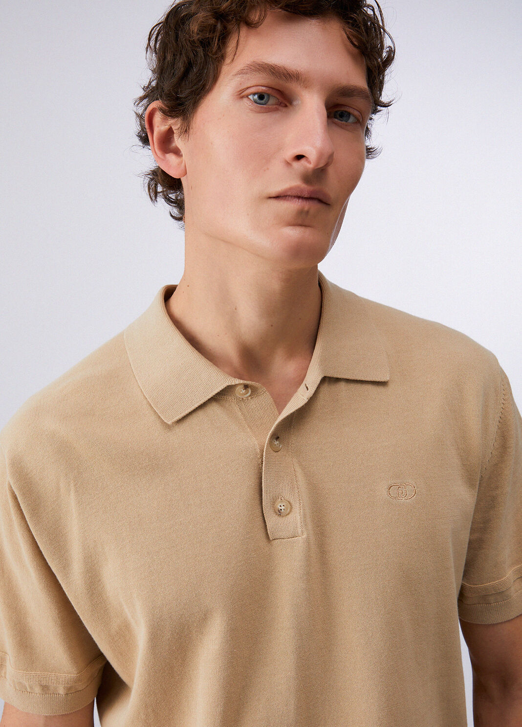 Knit polo-shirt beige Liu Jo - large image number 4