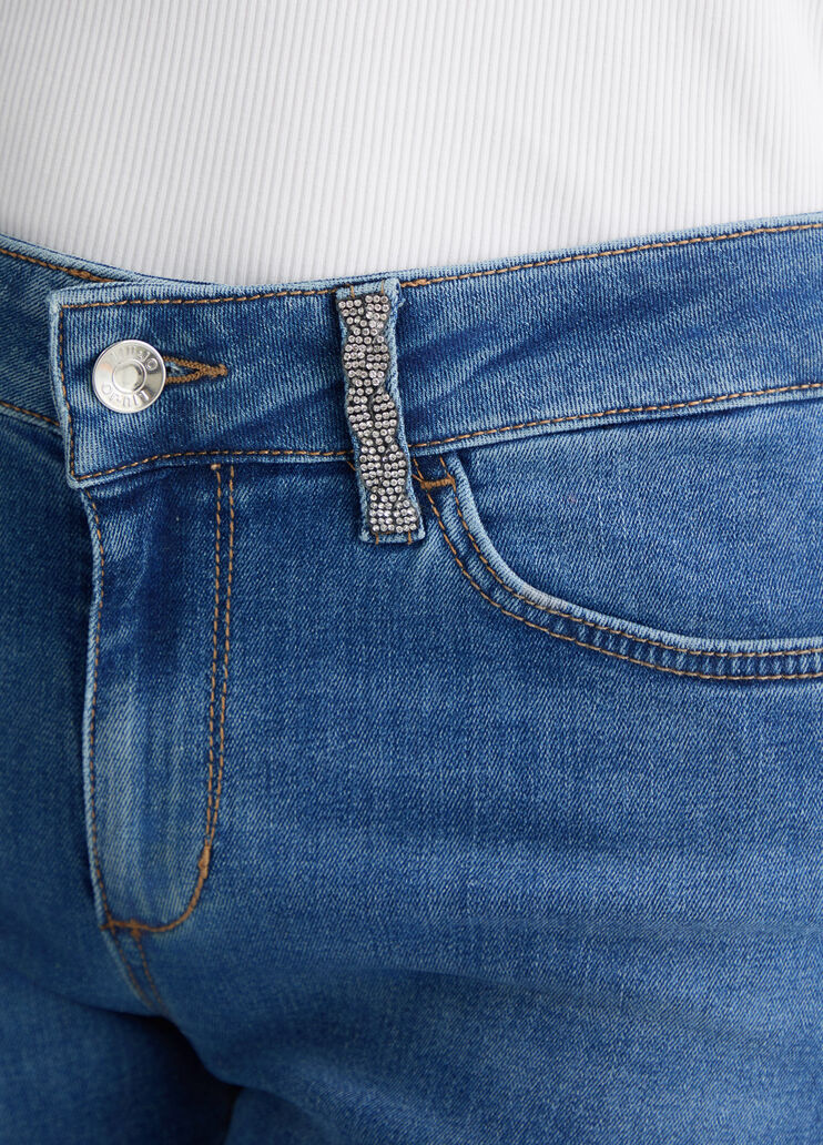 Blue skinny jeans with rhinestones dark denim Liu Jo - large image number 3 Blue skinny jeans with rhinestones dark denim Liu Jo - large image number 3