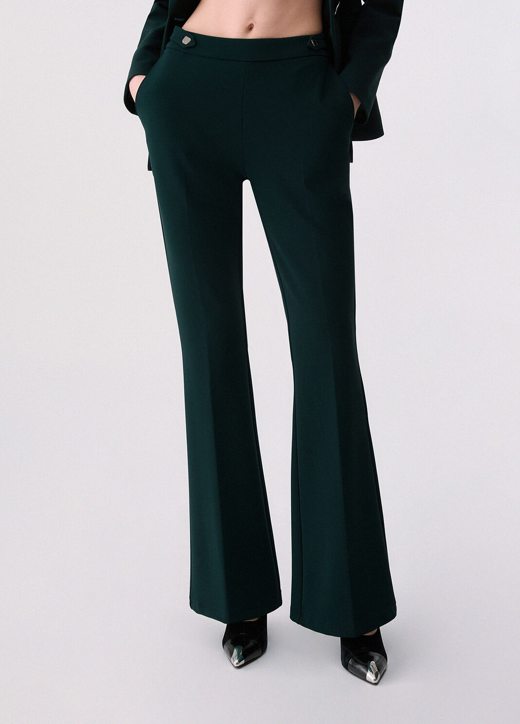Flare trousers elegant dark green Liu Jo - large image number 0