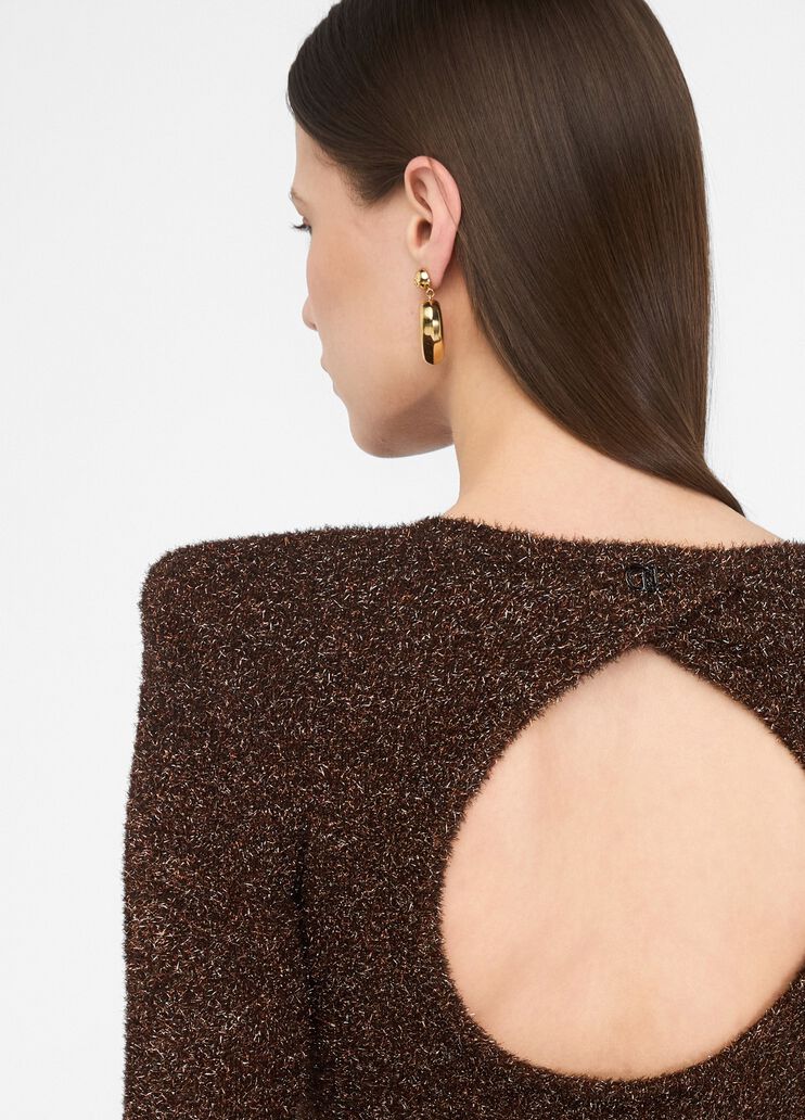 Knit dress with shoulder pads rust Liu Jo - medium Knit dress with shoulder pads rust Liu Jo - medium